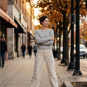 NWT POL Cream Cargo Pants